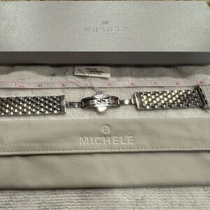 Michele Link Stainless Steel Bracelet Band Apple Watch used no links
